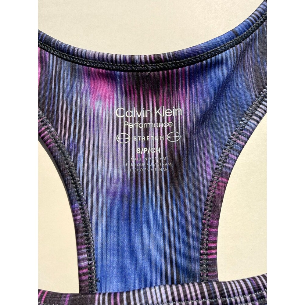 Calvin Klein Performance Women's Low Impact Racerback Sports Bra Crop Top Small - Picture 10 of 11